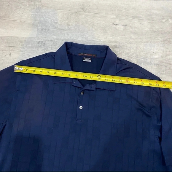 Nike Tiger Woods XL Dry Fit Men’s Navy Blue Golf Polo - Picture 10 of 14
